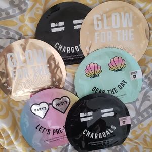 Six PINK Facial Sheet Masks